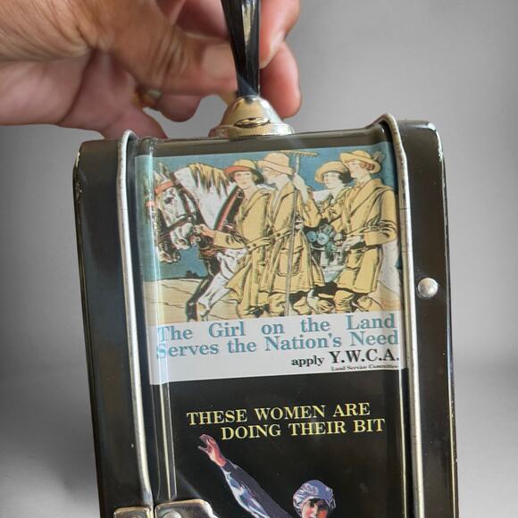 Vintage We Can Do It Women in the War Tin Lunch Pail America World War 1999 WWII - Picture 2 of 13